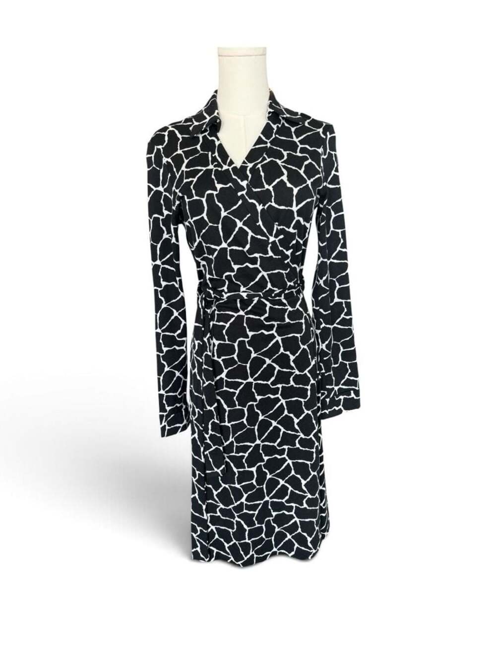 NWT Diane von Furstenberg - Jeanne Two Giraffe Print Wrap Dress - Sz 8